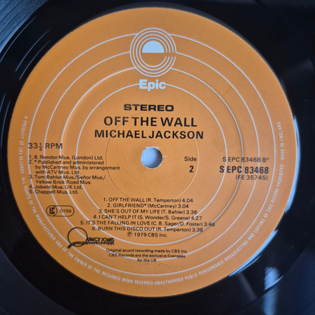 MICHAEL JACKSON Off The Wall LP (1ST PRESS UK)