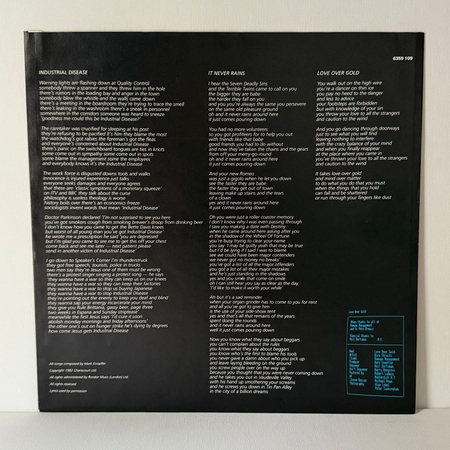 DIRE STRAITS Love Over Gold LP