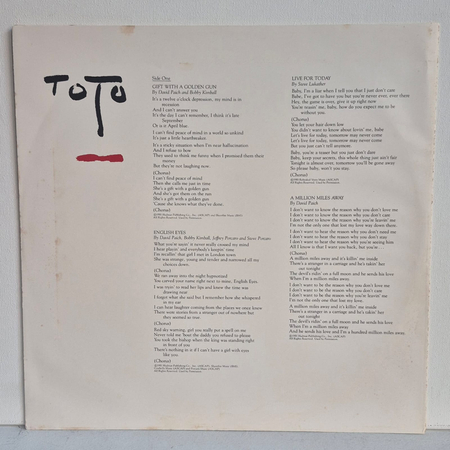 TOTO Turn Back LP (1 PRESS JAP)