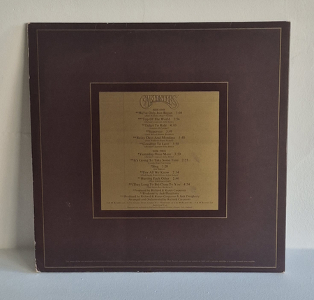 CARPENTERS The Singles 1969-1973 LP