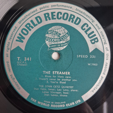 STAN GETZ The Steamer LP