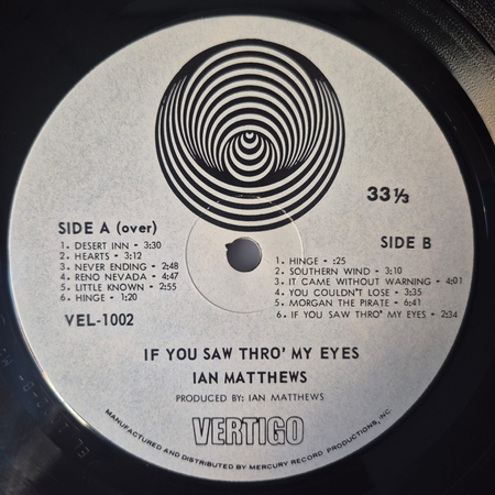 IAN MATTHEWS If You Saw Thro' My Eyes LP
